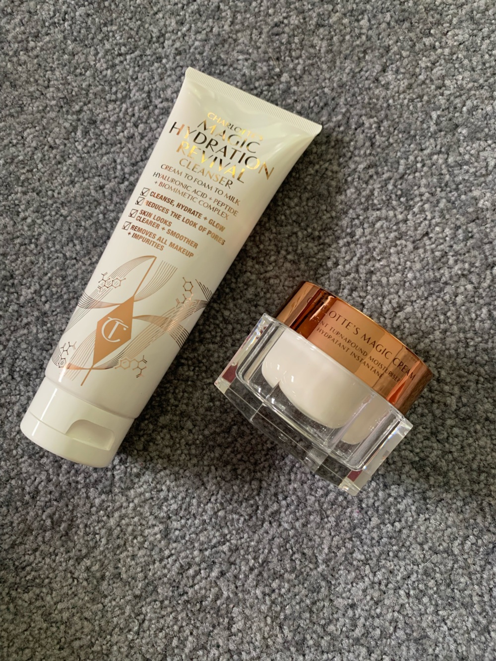 Charlotte Tilbury Hydration Cleanser & Magic Cream Duo - White, Rose Gold